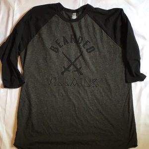 Men’s Bearded Villains Novelty Raglan Tee